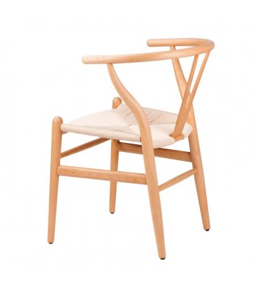 Pack de 2 sillas de madera en color natural ANEA