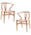 Pack de 2 sillas de madera en color natural ANEA
