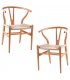 Pack de 2 sillas de madera en color natural ANEA