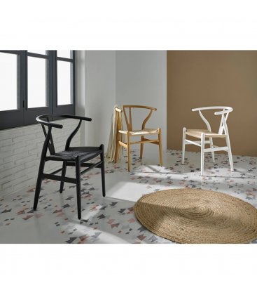 Pack de 2 sillas de madera en color natural ANEA