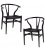 Pack de 2 sillas de madera en color negro ANEA