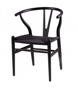 Pack de 2 sillas de madera en color negro ANEA 2