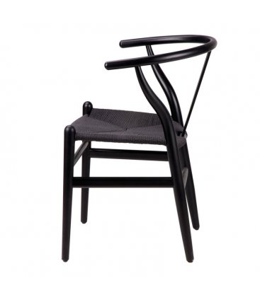 Pack de 2 sillas de madera en color negro ANEA