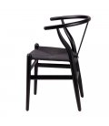 Pack de 2 sillas de madera en color negro ANEA