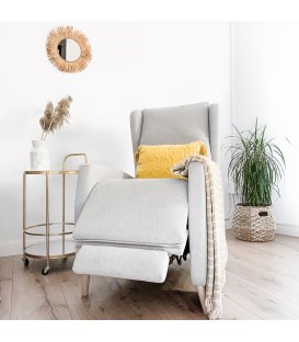 Sillón orejero reclinable tapizado NAP (varios colores) 2