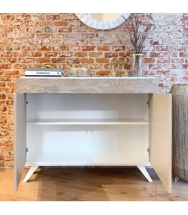 Aparador con patas o zócalo AKER con 1 cajón y 2 puertas... 2