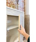 Aparador con patas o zócalo AKER con 1 cajón y 2 puertas (varios acabados)