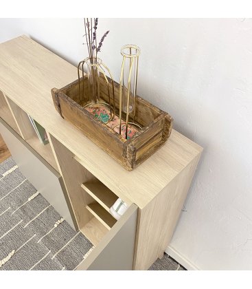 Zapatero con 2 puertas, 5 baldas y 2 huecos ZIGGY (varios acabados)