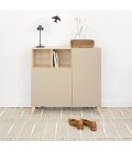 Zapatero con 2 puertas, 5 baldas y 2 huecos ZIGGY (varios acabados)