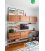 Estantería STRING de 3 módulos con 3 cabinets y 2 cajoneras en nogal con paneles blancos.