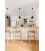 Taburete de madera de eucalipto con asiento de cuerda trenzada LINI 62 cm