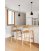 Taburete de madera de eucalipto con asiento de cuerda trenzada LINI 77 cm