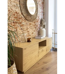 Mueble TV con zócalo o patas NORWAY 160cm con 2 puertas,... 2