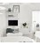 Estantería STRING de 2 módulos con 1 escritorio y 1 cabinet en blanco.