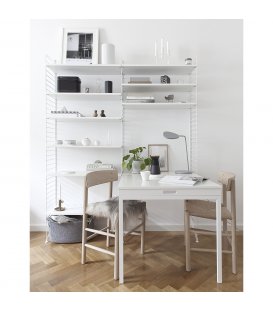 Estantería STRING de 2 módulos con 1 escritorio plegable...