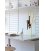 Estantería STRING de 3 módulos con 2 cabinets y 2 escritorios en blanco.