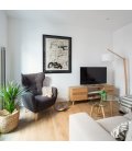 Mueble TV con zócalo o patas NORWAY 160cm con 1 puerta, 2 cajones y 2 hueco (varios acabados)
