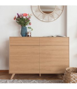 Aparador con patas o zócalo NORWAY con 2 puertas y 2...