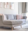 Sofá desenfundable con chaise longue NOVA (varias dimensiones y tapizados)