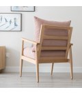 Sillón tapizado con estructura de madera maciza roble BERGEN (varios colores)