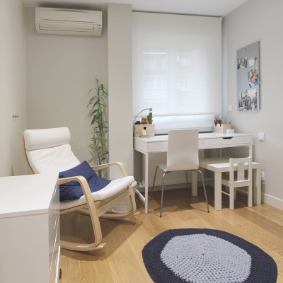 El cuarto de trabajo dispone de todo lo necesario para transformarse en un tercer dormitorio en el futuro, en caso necesario.