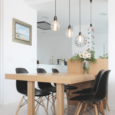 Se realizó un diseño a medida para la mesa de comedor.