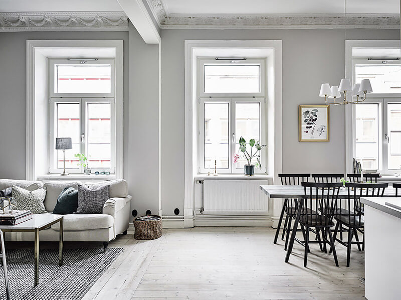 R de Room Blog: Pequeño apartamento de 2 dormitorios de estilo escandinavo.