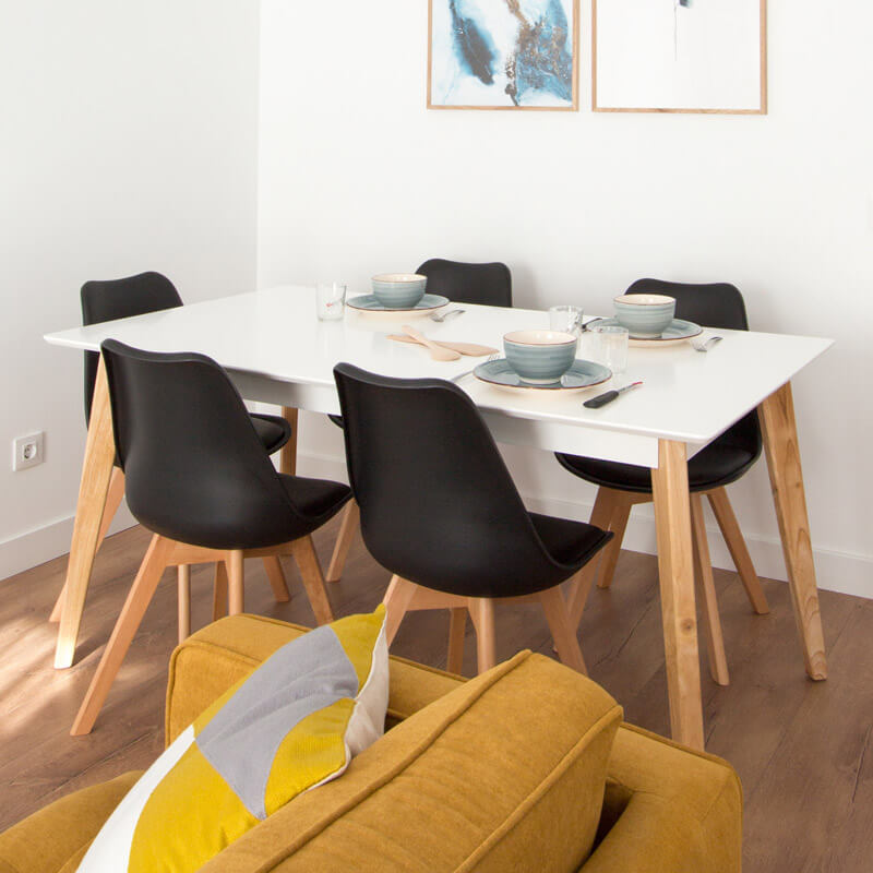 ¿Cómo elegir bien una mesa de comedor? Modelo rectangular extensible MOI.