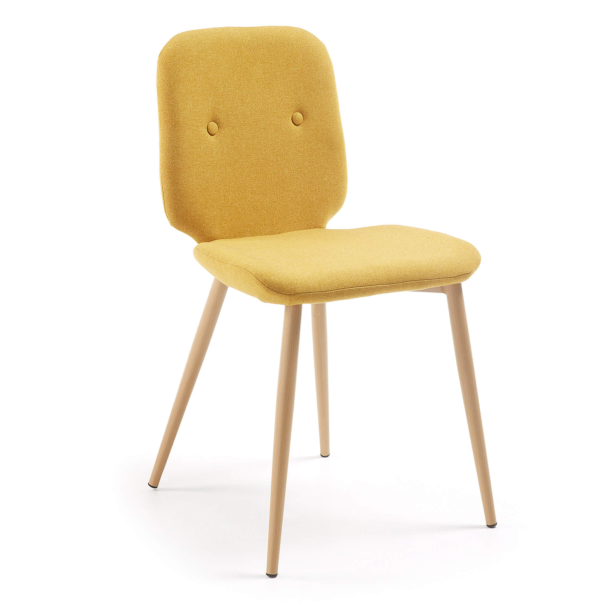 R DE ROOM silla de comedor tapizada en color mostaza. Silla de comedor cómoda. R DE ROOM silla de comedor tapizada en color mostaza. Silla de comedor cómoda. 