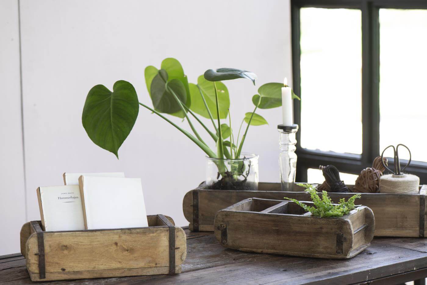 Organizadores hechos con madera antigua. Colección BRICK