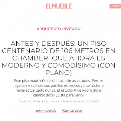 Publicación del proyecto ÁLVAREZ DE CASTRO en la revista EL MUEBLE.