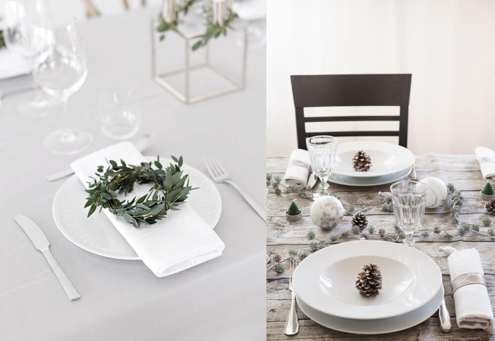 Ideas para decorar una mesa de Navidad de estilo moderno y toque "scandi"